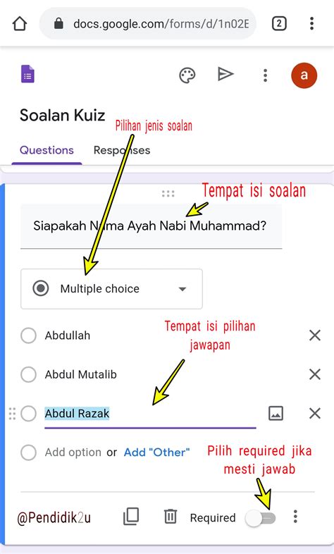 Soalan Jawi Google Form Image